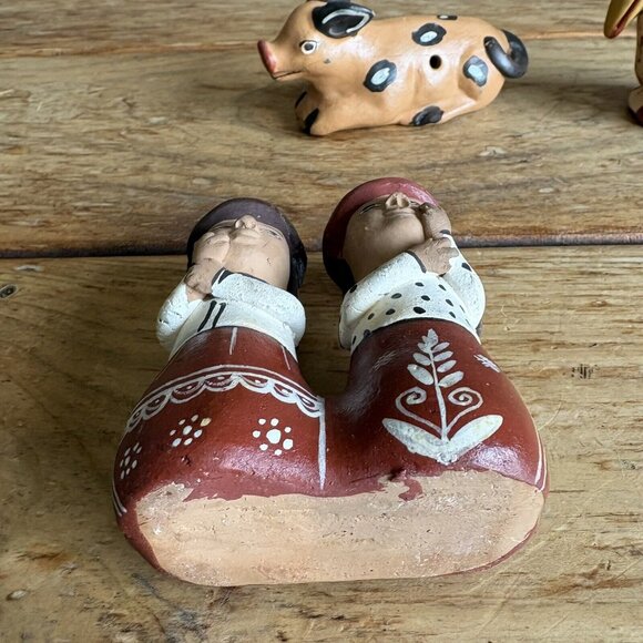 Vintage Ocarinas South American Peruvian Pottery Whistles Clay Lot Of 5 REPAIRS - Picture 8 of 16